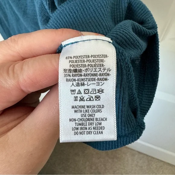 Free People Teal Blue Long Beach Tank Size Small Basic Layering Racerback Summer - Picture 11 of 12